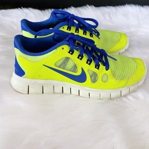 Nike Free 5.0 Neon Athletic Shoe Size 5